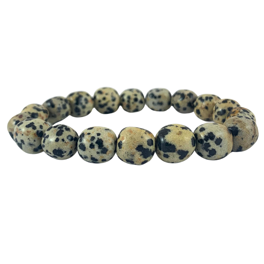 Jasper, Dalmation Tumbled Stone Bracelet