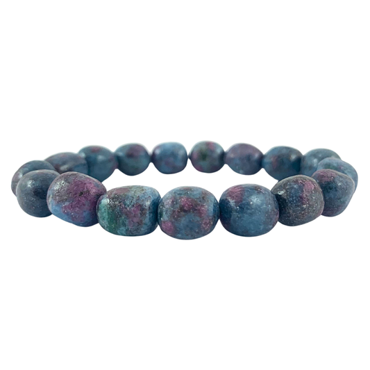 Ruby in Kyanite Tumbled Stone Bracelet