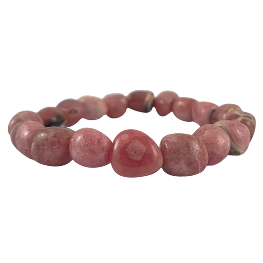 Rhodochrosite Tumbled Stone Bracelets - AA Grade